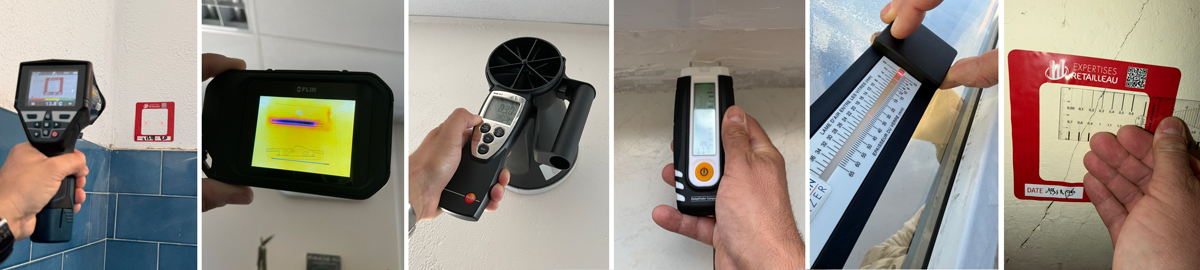 Expertises Retailleau : exemples d'équipements de contrôle et de mesure pour les expertises sur site